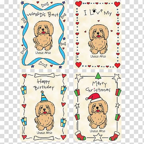 Puppy love Dog Material, Lhasa Apso transparent background PNG clipart
