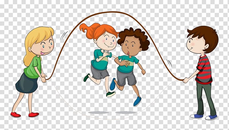 children playing with skipping rope illustration, Skipping rope Play Jumping Illustration, Skipping children transparent background PNG clipart