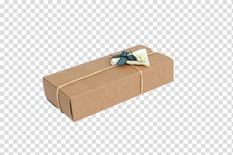 Kraft paper Box Packaging and labeling, Kraft paper gift wrapping multi-angle shooting transparent background PNG clipart