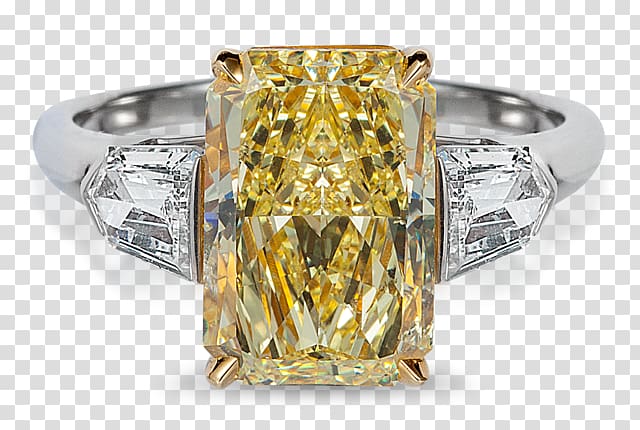 Engagement ring Diamond cut Tiffany Yellow Diamond, jewelers loupes fancy transparent background PNG clipart