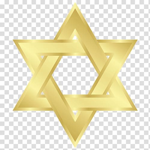 Star of David Judaism , Gold hexagon transparent background PNG clipart