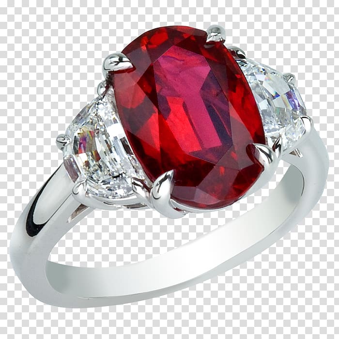 Ruby Engagement ring Diamond Gemstone, ruby transparent background PNG clipart