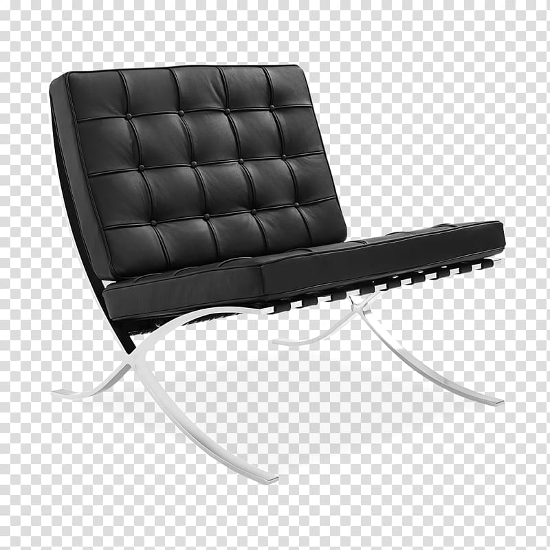 Barcelona chair Barcelona Pavilion Eames Lounge Chair Couch, lustre transparent background PNG clipart