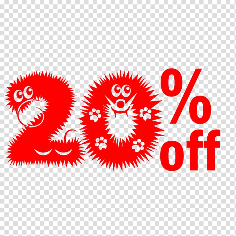 Cute Hairy Halloween 20% Off Discount Tag., others transparent background PNG clipart