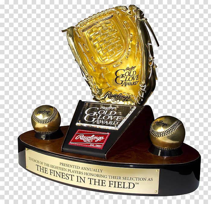 Trophy Rawlings Gold Glove Award Baseball, Trophy transparent background PNG clipart