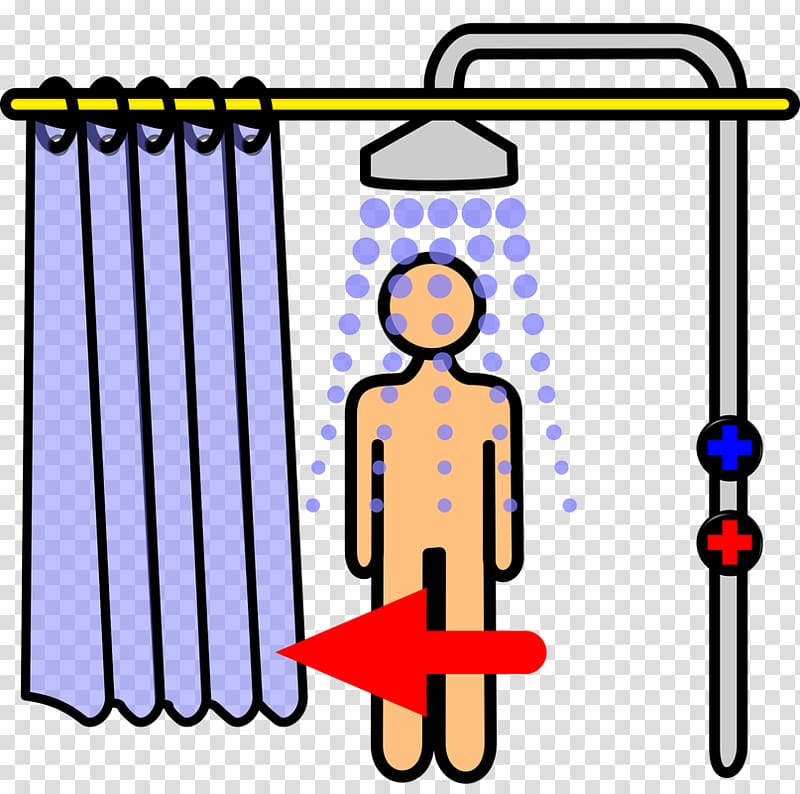 Shower Bathroom , clothes for airing transparent background PNG clipart