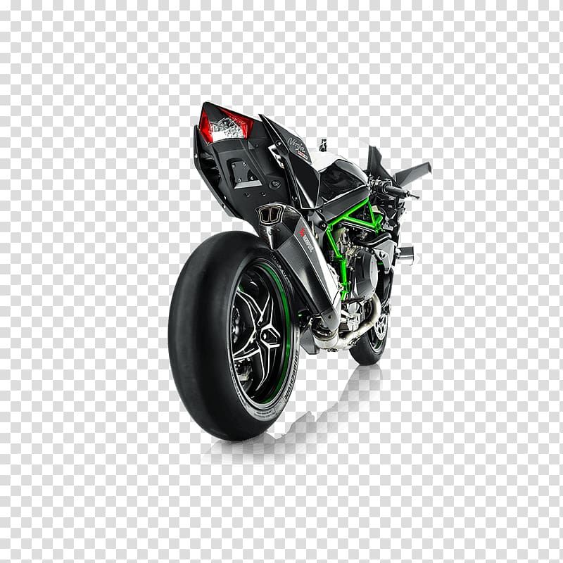 Kawasaki Ninja H2 Exhaust system Tire Motorcycle Akrapovič, motorcycle transparent background PNG clipart