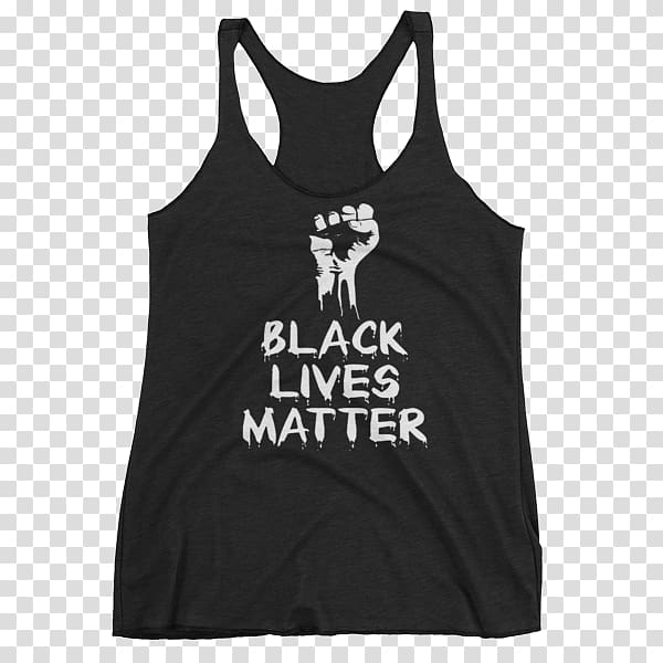 T-shirt Top Woman Sleeveless shirt Clothing, black lives matter transparent background PNG clipart