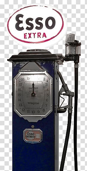 blue Esso Extra gasoline pump , Esso Petrol Pump transparent background PNG clipart