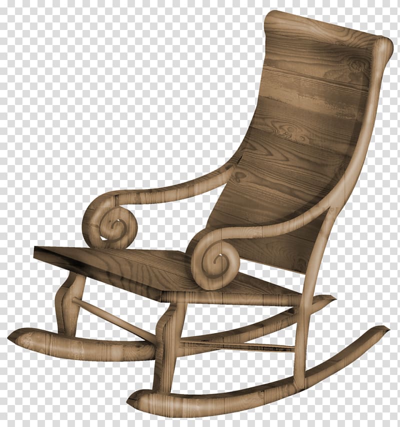 brown wooden rocking chair on blue background, Rocking chair Table , Rocking Chair transparent background PNG clipart