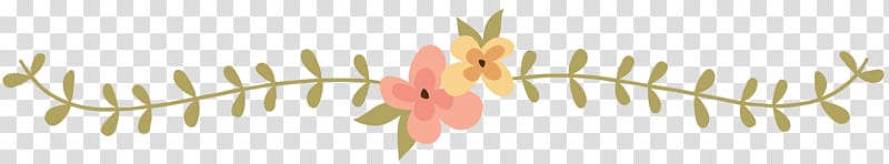 cartoon aesthetic material,flowers dividing line transparent background PNG clipart