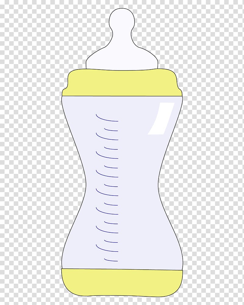 Baby bottle Yellow Pattern, White baby bottle material transparent background PNG clipart