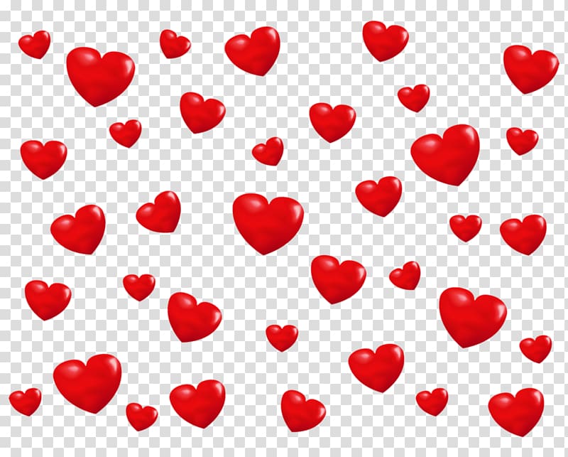 falling heart illustration, Little Hearts Overlay transparent background PNG clipart
