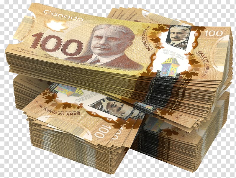 bundle of 100 Canadian dollar banknotes, Banknotes of the Canadian dollar Canada Money, Canada transparent background PNG clipart