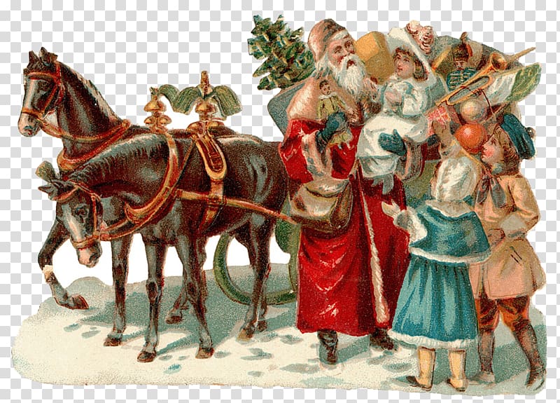 Santa Claus Village Ded Moroz Mrs. Claus Rudolph, santa sleigh transparent background PNG clipart