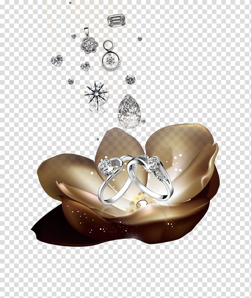 Wedding ring Jewellery Diamond, Couple Ring transparent background PNG clipart