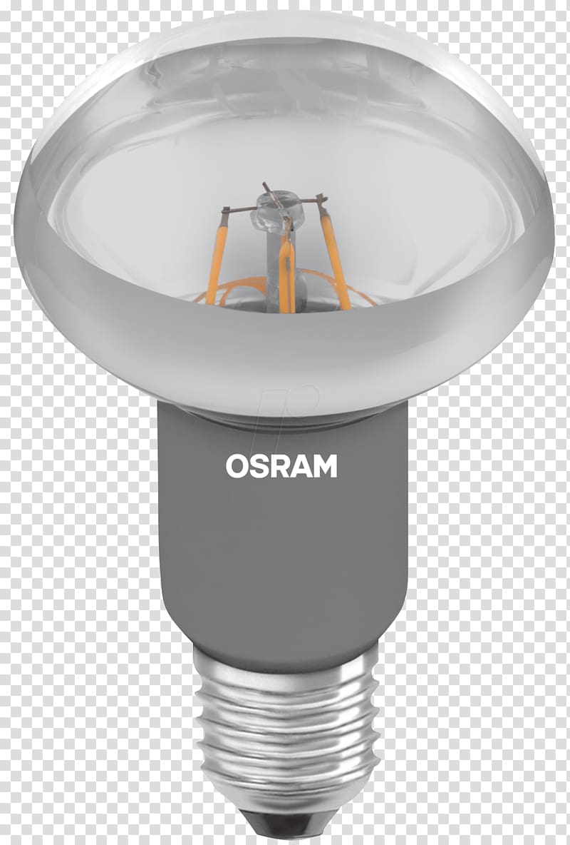 LED lamp Edison screw Incandescent light bulb Osram, lamp transparent background PNG clipart