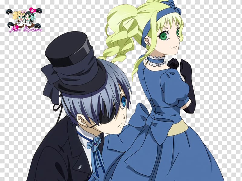 Ciel Phantomhive Grell Sutcliff Black Butler Mangaka Anime, Anime transparent background PNG clipart