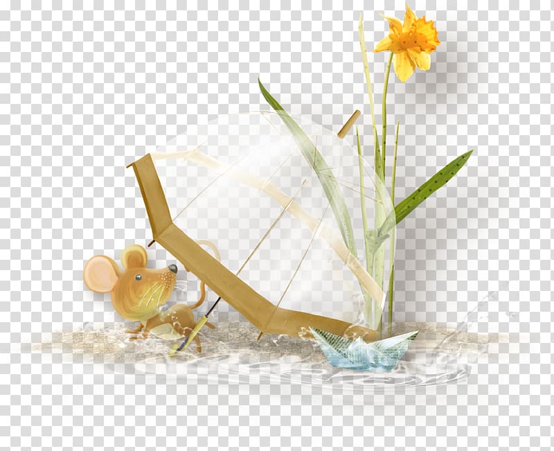 , Garden umbrellas and the little mouse transparent background PNG clipart