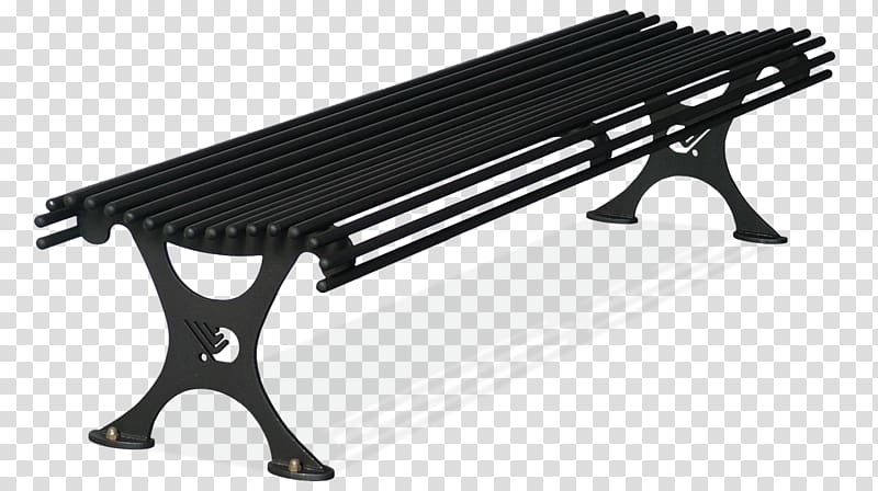 Bench Metal Iron Street furniture Bank, bench top transparent background PNG clipart