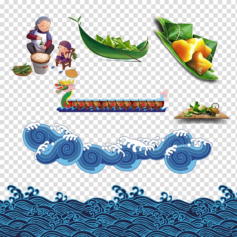 Zongzi Dragon Boat Festival u7aefu5348, Chinese elements transparent background PNG clipart