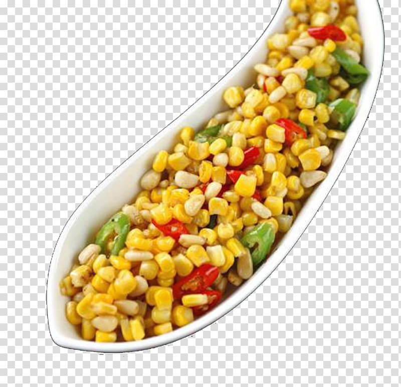 Bell pepper Chinese cuisine Fried rice Corn soup Pine nut, Pine nut corn transparent background PNG clipart