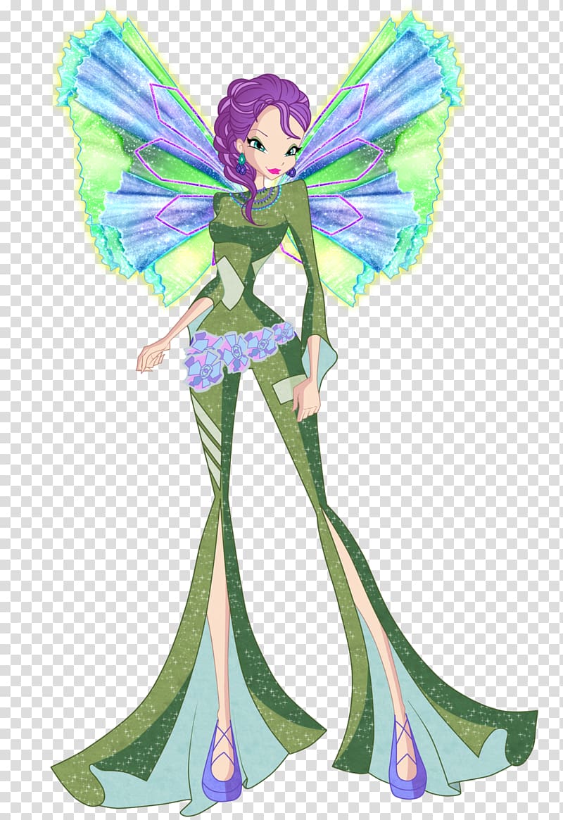 Tecna Flora Musa Fairy, in full bloom transparent background PNG clipart