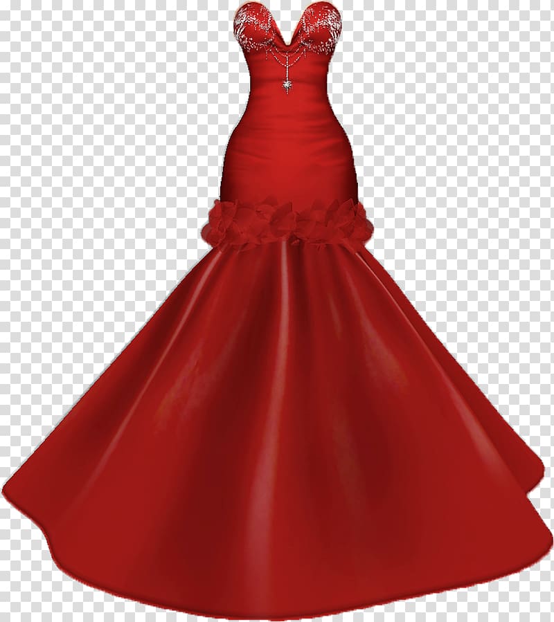Wedding dress Ball gown Red, dress transparent background PNG clipart