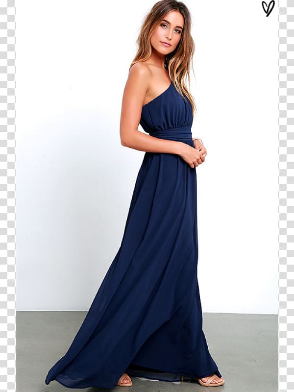 Blue Shoulder Dress Prom Gown, evening dress transparent background PNG clipart