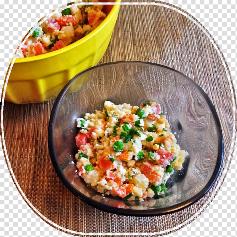 Couscous Vegetarian cuisine 09759 Recipe Vegetable, Russian Salad transparent background PNG clipart