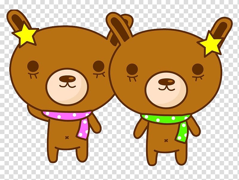 Teddy bear Cartoon , Two lovers Teddy Bear doll transparent background PNG clipart