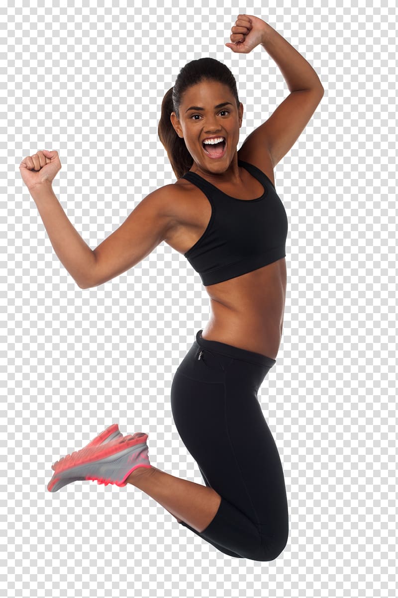 High-definition television, woman jumping transparent background