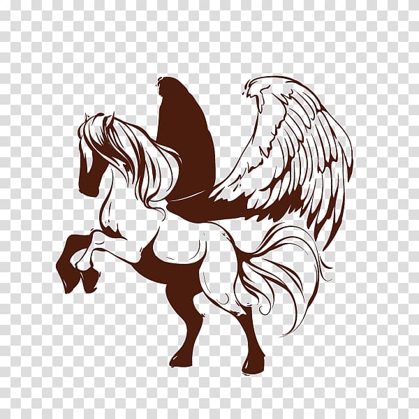 Unicorn Drawing Pegasus Horse, Pegasus,animal,Sketch transparent background PNG clipart
