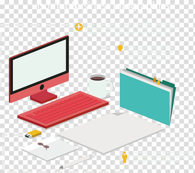 Flat design Microsoft Office, hand-drawn computer transparent background PNG clipart