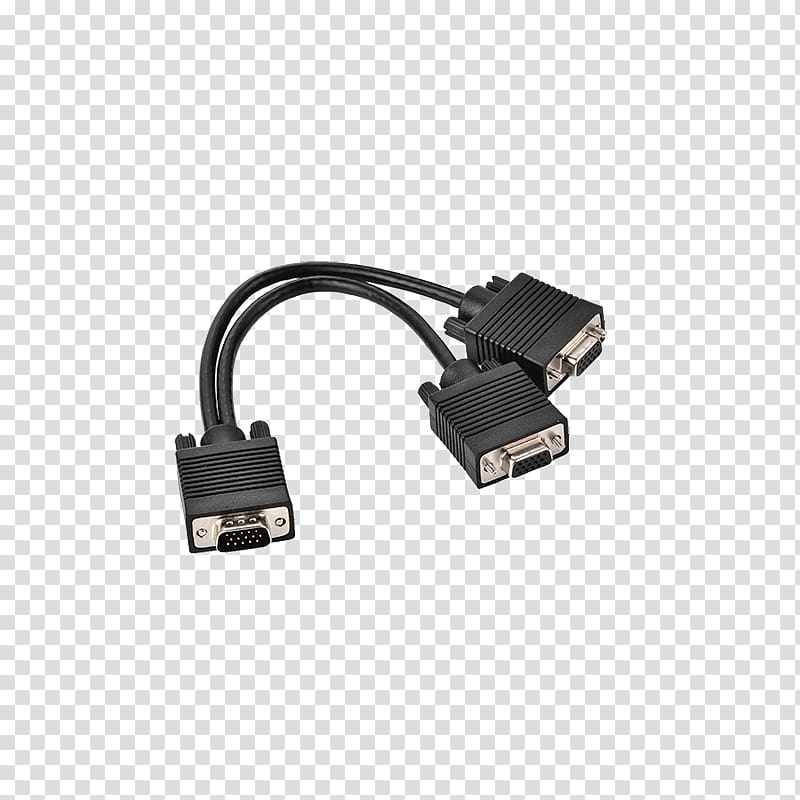 Serial cable HDMI Adapter Electrical cable Product design, USB Headset Splitter transparent background PNG clipart