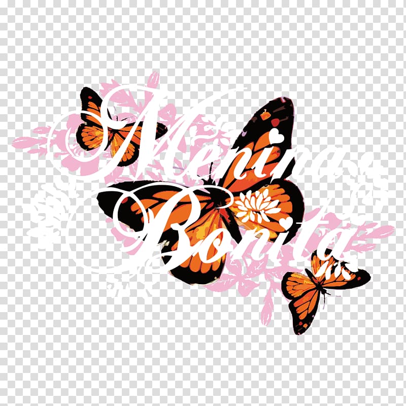 Monarch butterfly T-shirt, Butterfly Print transparent background PNG clipart
