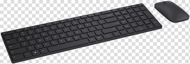 Computer keyboard Computer mouse Laptop Microsoft Bluetooth, black and white keyboard transparent background PNG clipart