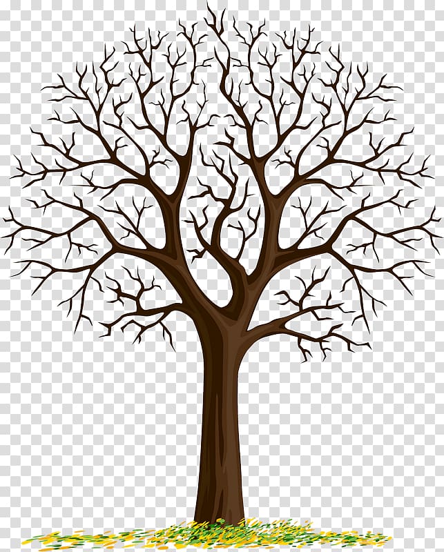 brown bare tree illustration, Fingerprint Tree Template Wedding , tree transparent background PNG clipart
