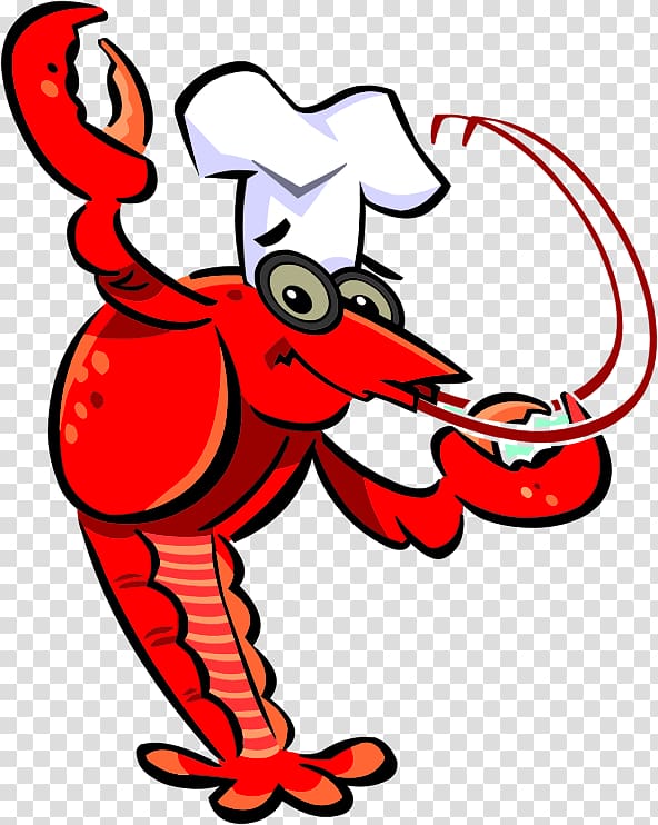 Crayfish Seafood boil Cajun cuisine , cartoon chef transparent background PNG clipart