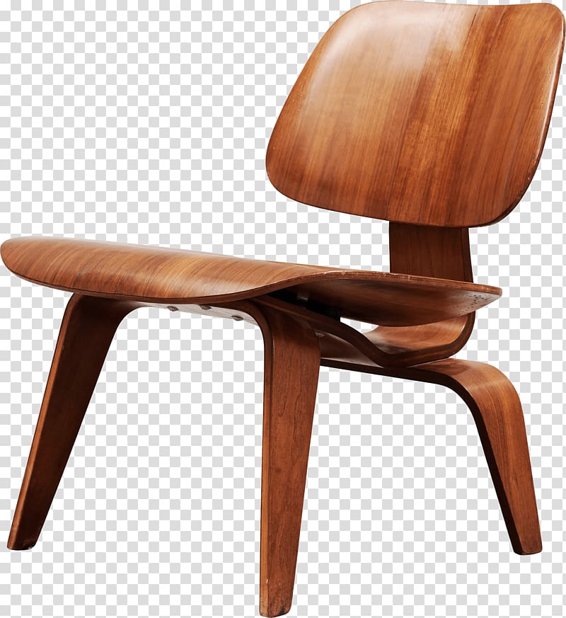 Eames Lounge Chair Wood Furniture, Chair transparent background PNG clipart