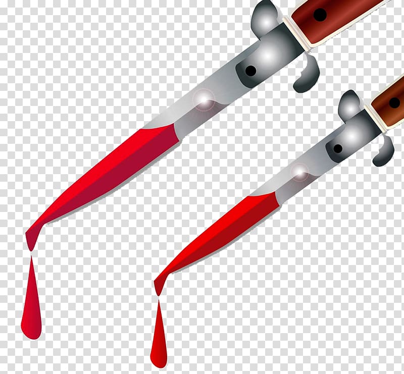 Knife Switchblade Blood Drawing, Sword seal throat transparent background PNG clipart