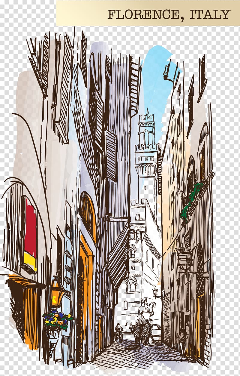 Florence, Italy illustration, Drawing Painting Sketch, Sketch capital Florence, Italy transparent background PNG clipart