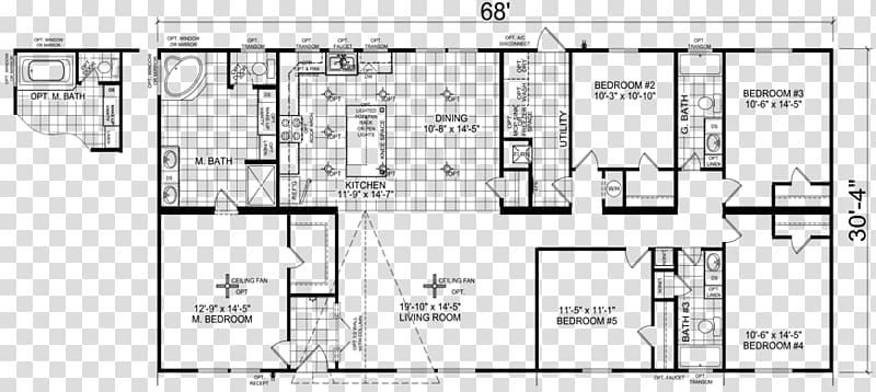 Floor plan Mobile home House Manufactured housing, real estate furniture transparent background PNG clipart