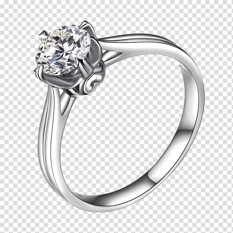 Wedding ring Diamond Jewellery, Noble ring transparent background PNG clipart