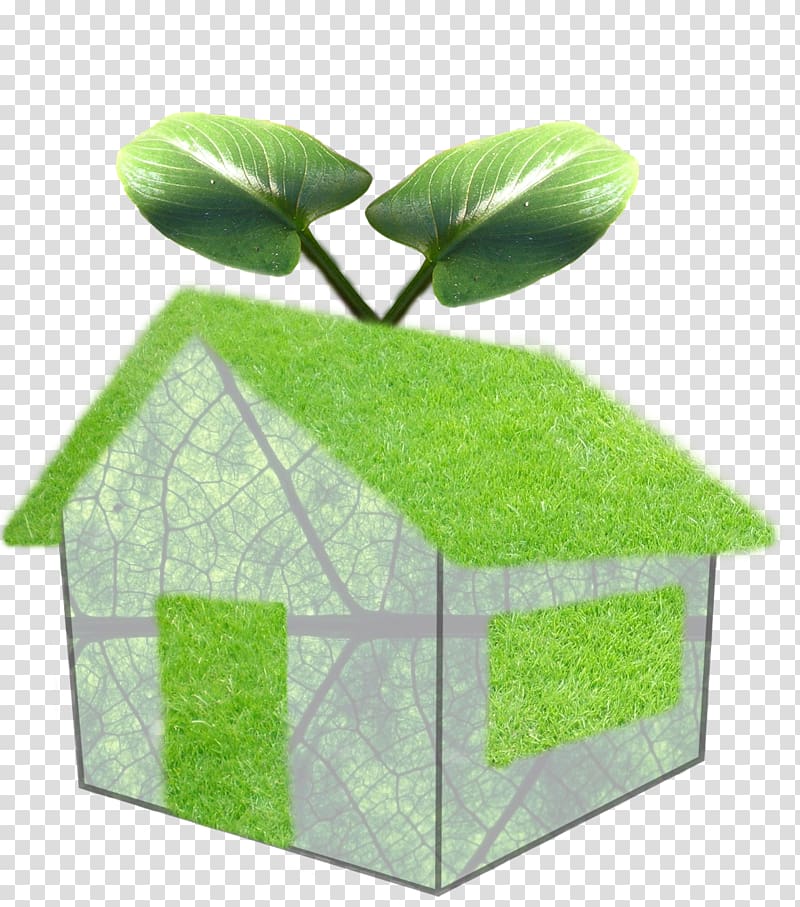 Green home House Green building Environmentally friendly, house transparent background PNG clipart