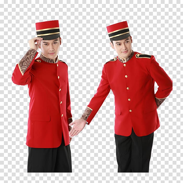 Hotel Uniform Bellhop Clothing Suit, steward transparent background PNG clipart