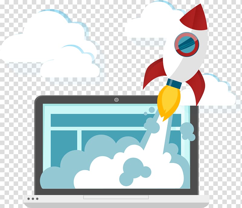 Rocket launch Cartoon, hand-drawn computer speed transparent background PNG clipart