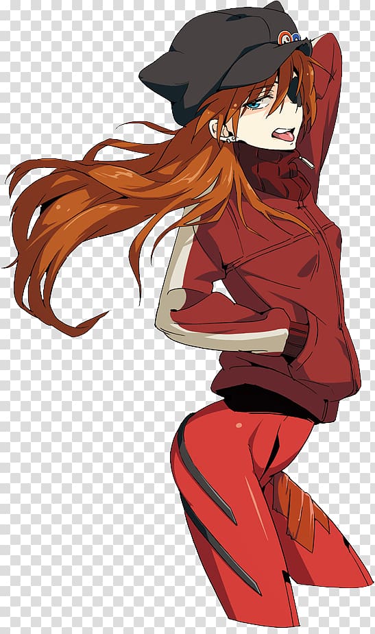 Asuka Langley Soryu Eyepatch Anime Rebuild of Evangelion Manga, Anime transparent background PNG clipart