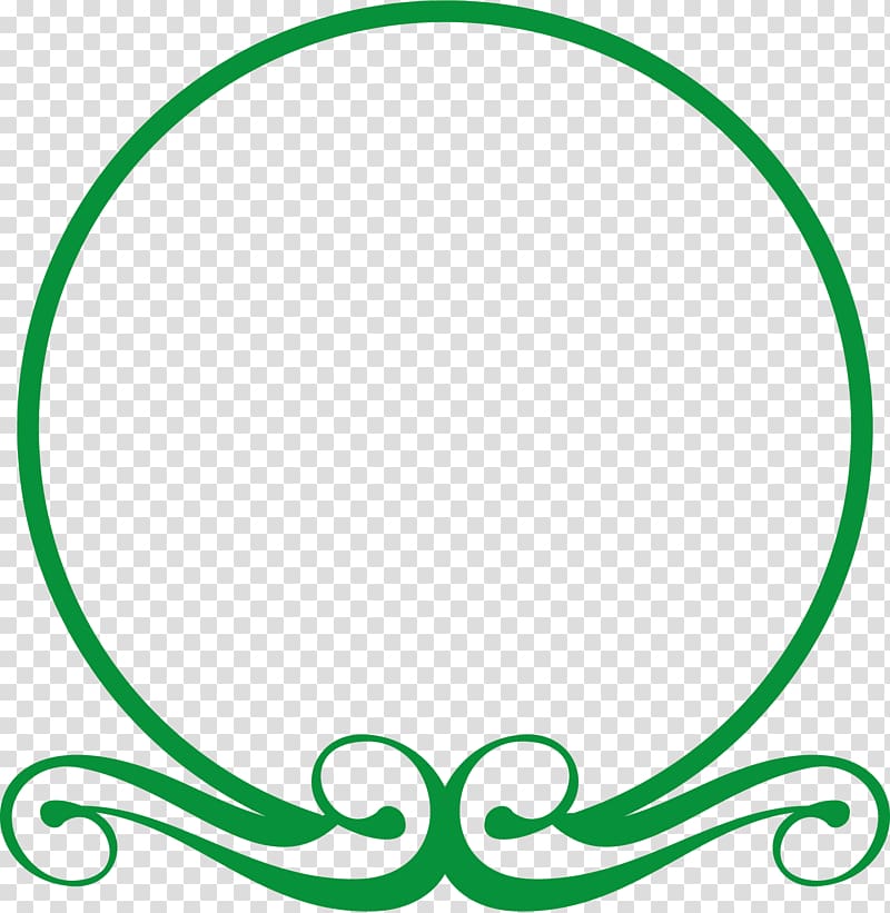round green floral frame , Villa, Green simple border transparent background PNG clipart