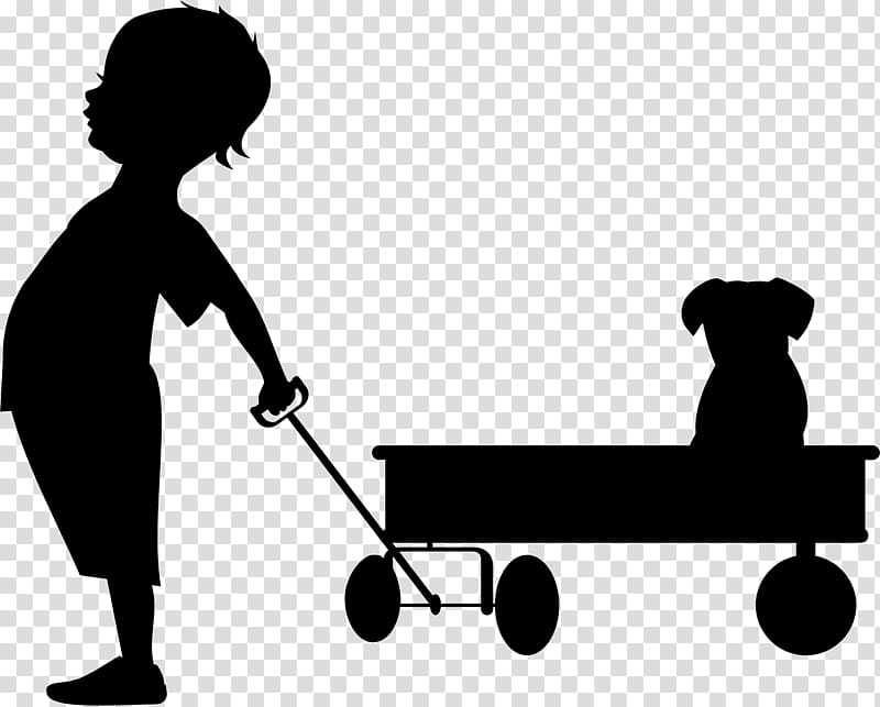 Wagon Child Silhouette , wagon transparent background PNG clipart